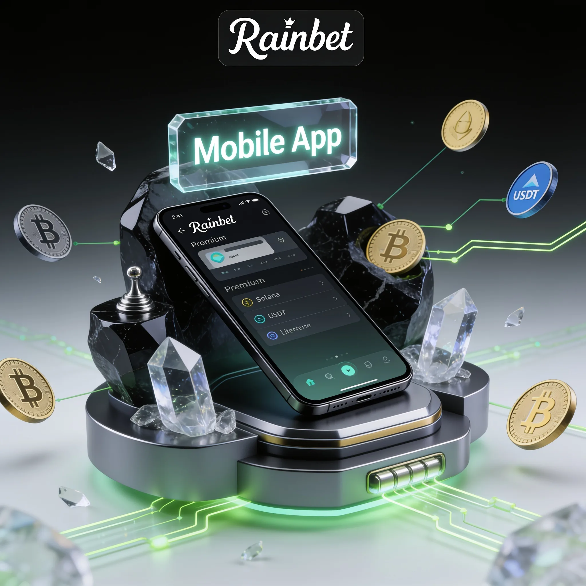 Rainbet mobile access on a smartphone